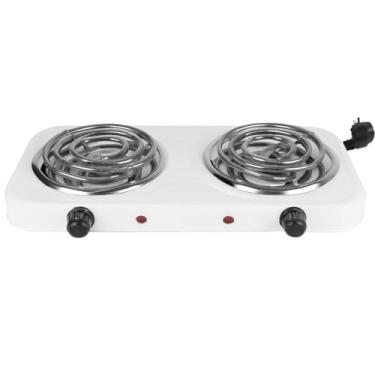 Imagem de Fogão Elétrico Portátil 2 Bocas Por Indução Aquecimento Rápido 110v e 220v(Branco,Fogareiro 2 bocas 220v)