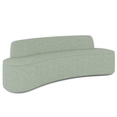 Imagem de Sofá 4 Lugares Sala de Estar Cancún D02 Linho Verde 280 cm D-477 - Lyam Decor