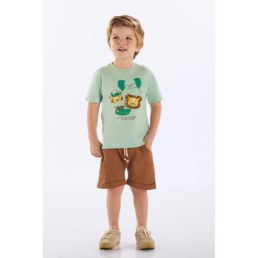 Imagem de Conjunto Infantil Camiseta e Bermuda Up Baby, Verde, 10