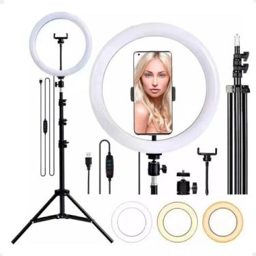 Imagem de Ring Light Lorben 26Cm Led Tripé E Suporte Celular Regulável