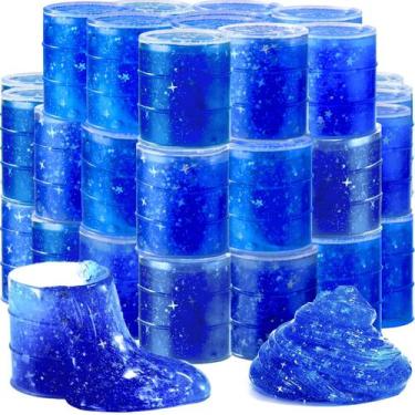 Imagem de Kit Slime BVUEKEFT Blue Galaxy Star 48, pacote para crianças com mais 