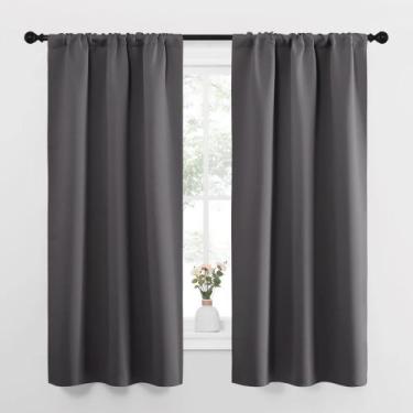 Imagem de Cortinas de janela NICETOWN Grey com isolamento térmico com 2 painéis