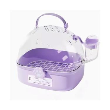 Imagem de Gaiola de pássaro, gaiola de pássaro, papagaio, levar, para casa, portátil, transparente, ninho de pássaro (roxo)