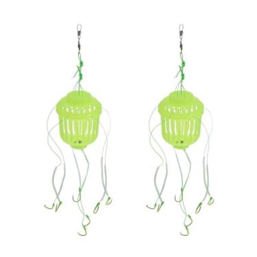 Imagem de KTGCOZS Pacote com 2 iscas de cesta de pesca isca alimentadora de carpa gancho explosivo