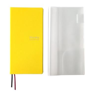 Imagem de Agenda semanal sem data, organizador de bolso, agenda, agenda, bloco de notas A6 (amarelo com capa)