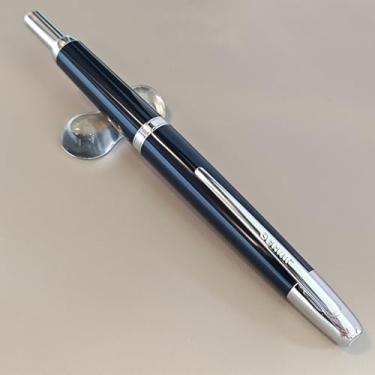 Imagem de zhongyuansu Caneta tinteiro retrátil JH 20 Press com ponta fina com conversor de resina para presente, barril de resina clássica, caneta de escrita para escritório, escola, negócios (azul royal, ponta