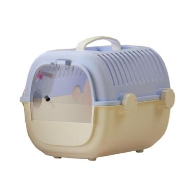 Imagem de FashionCha Gaiola de Transporte para Hamster, Portátil, Respirável para Animais de Pequeno, Branco Azul