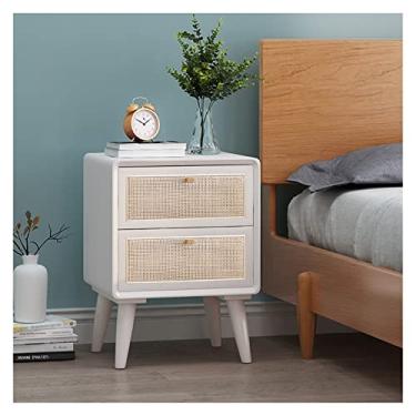 Imagem de Mesa de cabeceira mesa de cabeceira quarto japonês pequeno armário de armazenamento mesa de cabeceira mesa de cabeceira (cor: E, tamanho: 40 * 35 * 54 cm)