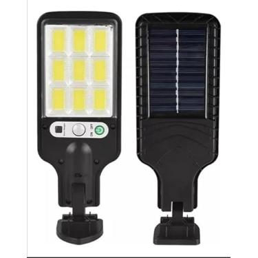 Imagem de Luminária Solar LED 100W, Refletor com 160 LEDs COB, Sensor de Presença, Resistente à Água