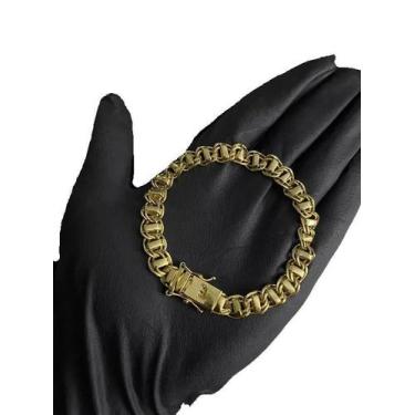 Imagem de Pulseira Dubai 8mm Banhado Ouro 18k Semi-Joia Tojoia18k