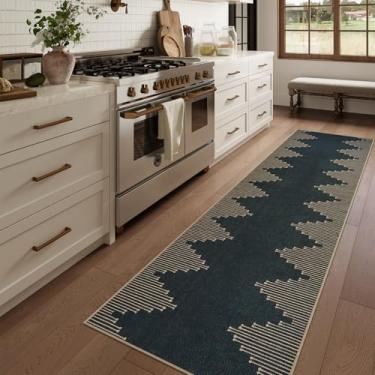 Imagem de LIVEBOX Tapete de juta fácil para entrada, 6 x 25 cm, tapetes de cozinha, antiderrapante, lavável, preto, boho, para uso interno, para lavanderia, quarto, tapete para corredor, 3 m