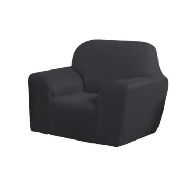 Imagem de Capa Para Sofá Lisa Coladinha Avulsa Poltrona - ARETHA ENXOVAIS, cinza