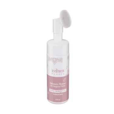 Imagem de Mousse Limpeza Facial Indiana Beauty Rosa Mosqueta Cuidado Espuma com 