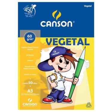 Imagem de Papel vegetal liso A3 60g com 50 folhas Canson