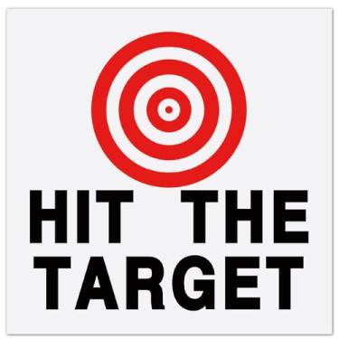 Imagem de GORGECRAFT 10 peças de adesivos de alvos de vaso sanitário com alvo de alvo, adesivos de urina autoadesivos para atingir o alvo, 3 voltas vermelhas com padrão de bulseye para mictório, banheiro