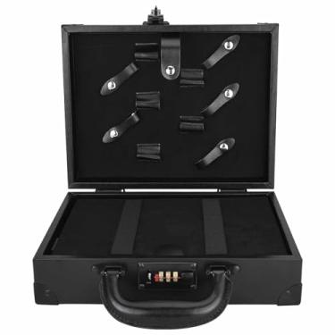 Imagem de oshhni Estojo organizador para ferramentas de cabeleireiro e barbeiro, estojo organizador multiuso com alça, caixa para ferramentas de cabeleireiro, tesouras