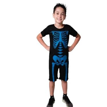 Imagem de Fantasia Esqueleto Macacão Curto De Helanquinha Halloween