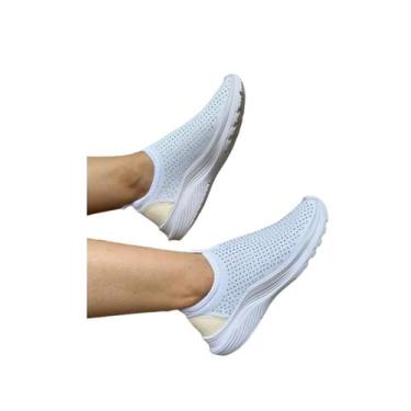 Imagem de Tenis Meia Feminino Branco Strass Lia Vieira, 36
