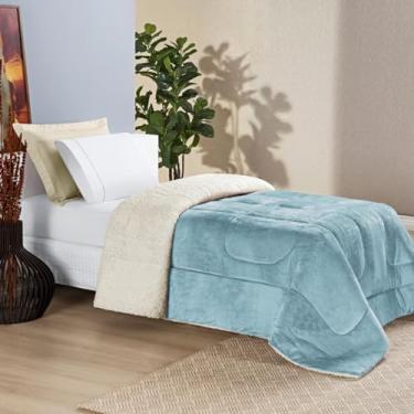 Imagem de RAVATEX, Coberdrom Solteiro Sherpa e Manta Everest 01 Peça Quartzo Azul