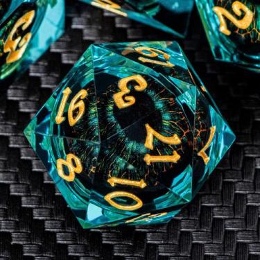 Imagem de Conjunto de dados ARUOHHA DND Resin Dragon Eye Liquid Core com caixa