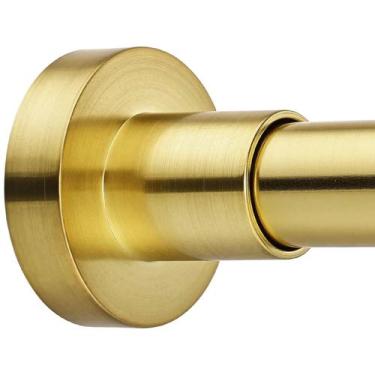 Imagem de Varão de cortina de chuveiro BRIOFOX ajustável 45-127 cm em ouro escov