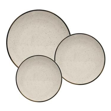 Imagem de Jogo De Pratos Aparelho Jantar Kit 18 Pcs Oxford Unni Brisa