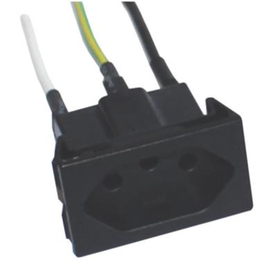 Imagem de Tomada De Painel Com Cabo 20a 250v Preto - S8629 - Steck Tomada De Painel C-cabo 20a 250v Pt Steck S8629