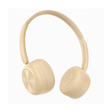 Imagem de Fone de Ouvido Bege Bluetooth Headphone OnEar Recarregável