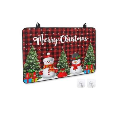 Imagem de Tampa de fogão para fogão elétrico, capa de fogão xadrez Christmas Cut