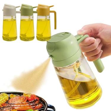 Imagem de Frasco de spray de óleo, dispensador de azeite 2 em 1 para cozinhar ve