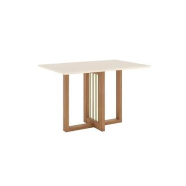 Imagem de Mesa Jantar Natalí 1200mm Nature/Off White - Henn