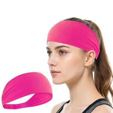 Imagem de Bandanas largas para mulheres antiderrapantes com nó torcido, acessórios de cabelo, faixa para a vida diária, ioga, corrida
