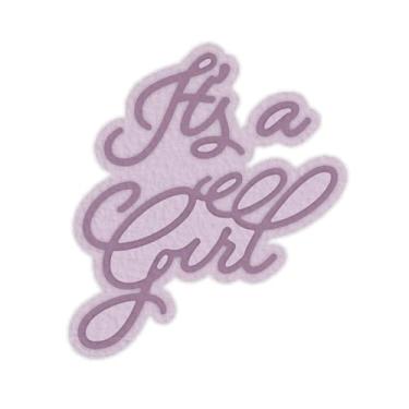 Imagem de Alfabetos matrizes de corte de metal para fazer cartões faça você mesmo, scrapbooking, moldes de molde de perfuração, artes artesanais, materiais para scrapbook, álbum de fotos, decoração (It's a Girl