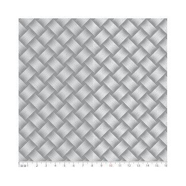 Imagem de Tecido Tricoline Tramas Diagonal Fundo Cinza - Peripan - 50 x 150 cm -
