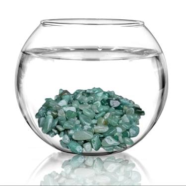 Imagem de Aventurina verde natural, pedras roladas, cascalho de cristal polido para decoração de vaso de jardim de aquário Reiki carregamento espiritual