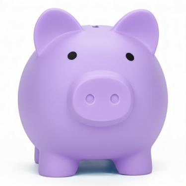 Imagem de Mealheiro para Sbrvaniy Cofrinho para meninos e meninas Meu primeiro cofre de dinheiro de plástico inquebrável P/M/G tamanho decoração poupança Natal, Páscoa, presente de aniversário