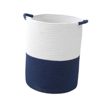 Imagem de Ｂｅｓｇａ Cesto de armazenamento de utilidades Cesto de roupas Cesto de roupa suja para organizador de quarto Despensa Brinquedos Livros, Azul