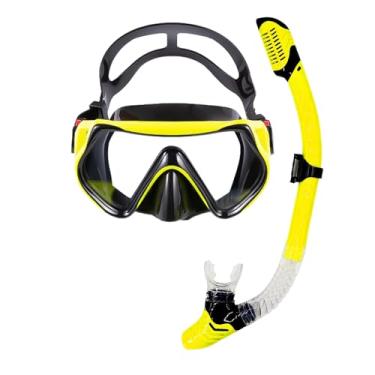 Imagem de TUDIVING Equipamento de mergulho para adultos, anti-neblina, vista panorâmica, máscara de natação e kit de snorkel superior seco, equipamento de mergulho com bolsa de transporte