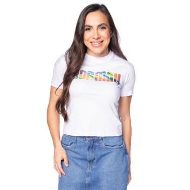 Imagem de Blusa Feminina Baby Tee Mormaii Estampa Neon Branco, Branco, M