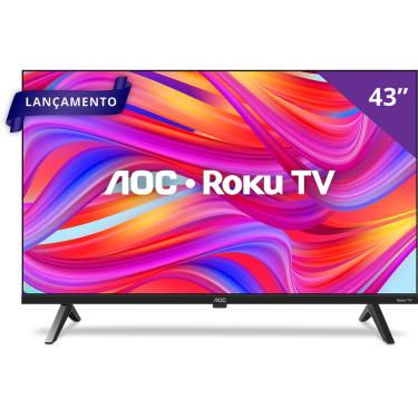 Imagem de Smart TV 43" Full HD AOC Roku TV HDMI 1 USB WiFi Conversor Digital