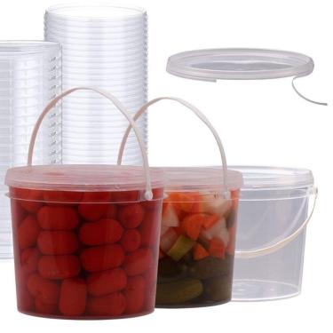 Imagem de Balde Com Tampa Vedante Para Alimentos 15 Pçs