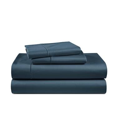 Imagem de Lençóis King Size 100% Algodão Egípcio – Tecido de cetim sedoso para conforto no inverno quente, lençóis King com bolso profundo de 38 cm, naturalmente respirável, ultramacio, durável, roupa de cama
