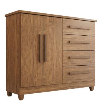 Imagem de Cômoda 2 Portas 4 Gavetas Madri Plus Com Sapateira