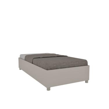 Imagem de Cama Box Solteiro em MDP 94cm x 35cm Grécia Espresso Móveis Off White
