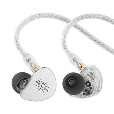 Imagem de Linsoul Kiwi Ears Belle 10 mm DLC monitor intra-auricular dinâmico, fones de ouvido com fio HiFi com dois cabos banhados a prata, IEM profissional para desempenho de palco/jogos/produção musical (sem