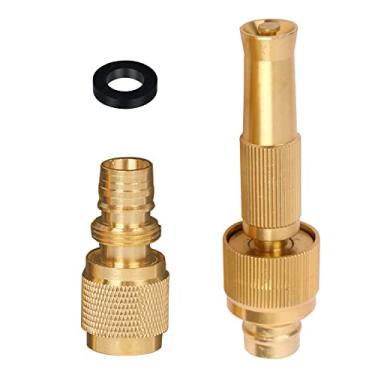 Imagem de Kiboule Bico De Mangueira De Latão De 1/2" 3/4" De Alta Pressão Para Carro Ou Jardim Pulverizador De Água Ajustável De Pulverizador A Jato De Mangueira Resistente