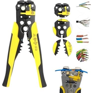 Imagem de Alicate Desencapador de Fios e Cabos Automatico - Crimpador 3 em 1 - Alicate Descascador Decapador Cortador Profissional Auto Ajustável e Preciso