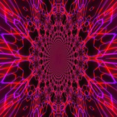 Imagem de Quadro Decorativo Neon Tunnel Estampa Urbana Iluminada Com Moldura Moderna 30x30cm