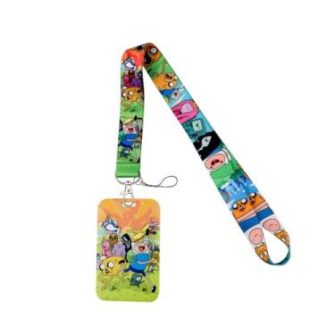 Imagem de Cordão divertido e fofo de aventura, cordão de suporte de crachá de desenho animado para cartão, viagem (colorido 2)