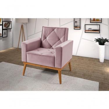 Imagem de Poltrona Decorativa Bella Império Estofados Rosê 161